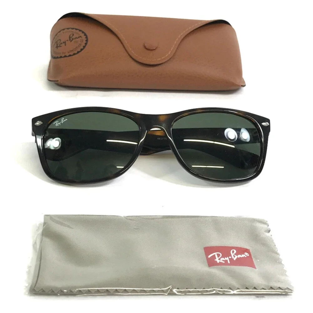 Ray-Ban Sunglasses RB2132 NEW WAYFARER 902 Tortoise Frames w/ G-15 Lenses 58 mm